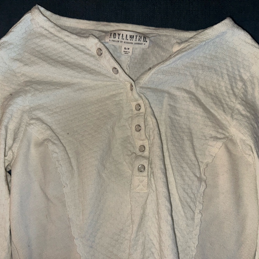 Idyllwind Cream Textured Button-Up Shirt